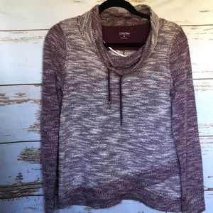 Calvin Klein Performance Cowl Neck Purple Sweater